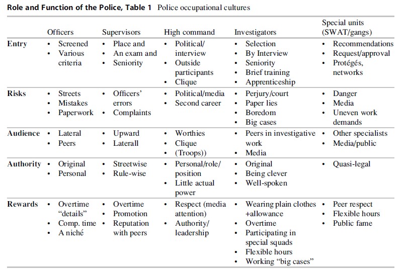 Role And Function Of The Police Research Paper